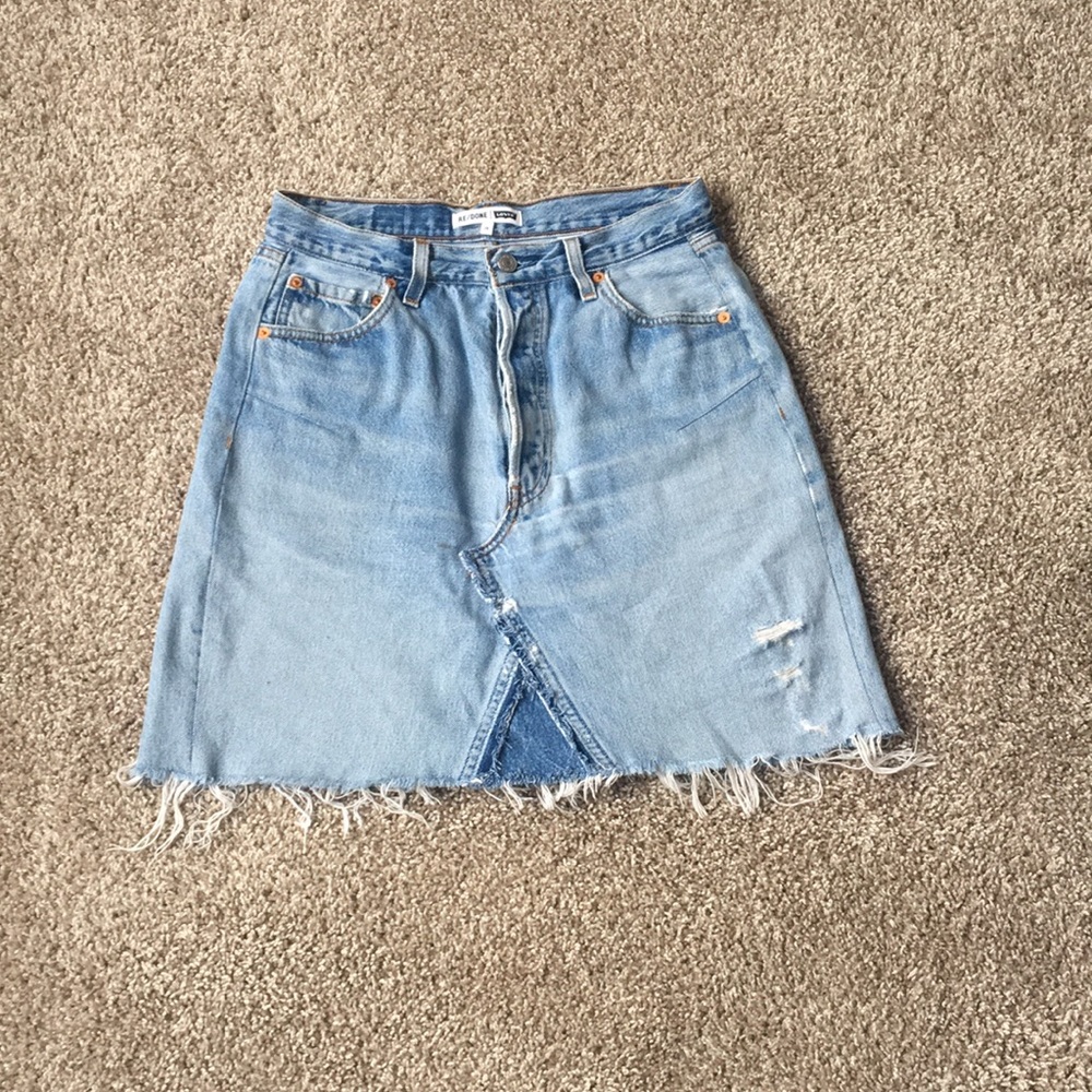Re/done Levi’s mini skirt